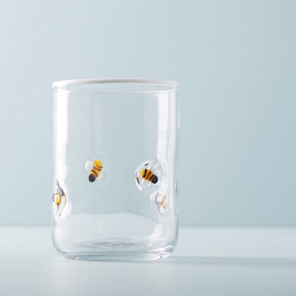 Anthropologie Lola bee juice glass
